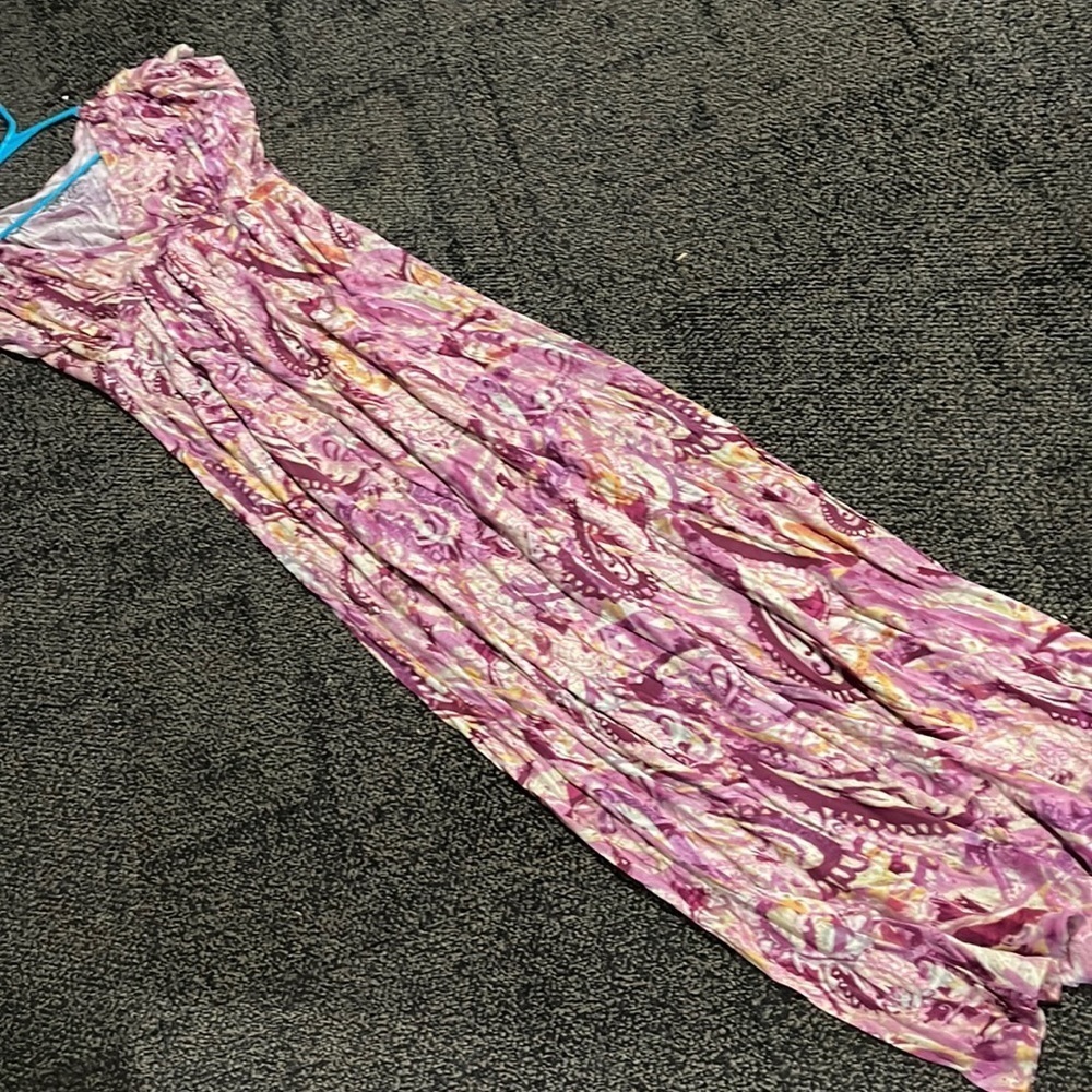NINE West cross front maxi dress M